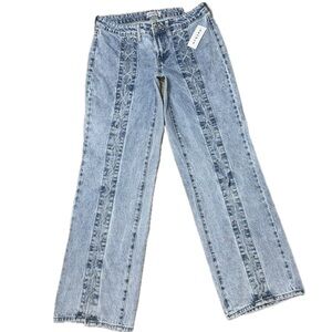 👖🎀 PACSUN NWT Inaya Low Rise Lace-Up Light Wash Wide Leg Jeans | Women’s Sz 26